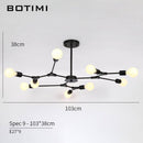 Lustre design à LED avec branches noires Pendente