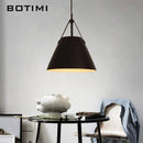 Suspension design LED en métal et tissu Botimi