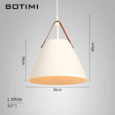 Suspension design LED en métal et tissu Botimi