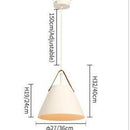 Suspension design LED en métal et tissu Botimi