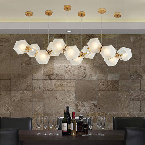 Lustre design moderne doré à LED Avize - vue 3 sur 7