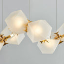 Lustre design moderne doré à LED Avize