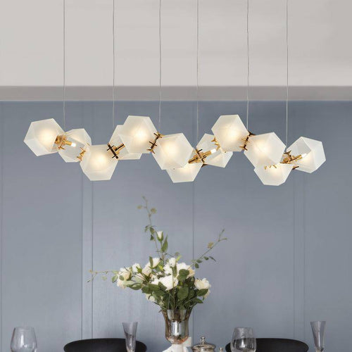 Lustre design moderne doré à LED Avize - vue 2 sur 7