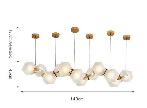 Lustre design moderne doré à LED Avize - vue 5 sur 7