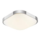 Plafonnier LED chromé carré à angles arrondis Faceplate