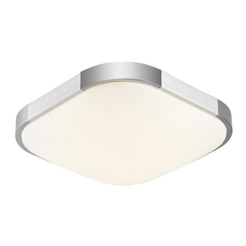 Plafonnier LED chromé carré à angles arrondis Faceplate - vue 4 sur 3
