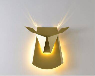 Applique design LED en forme de tête cerf de couleur - vue 4 sur 7
