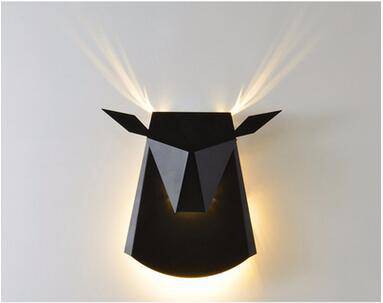 Applique design LED en forme de tête cerf de couleur - vue 7 sur 7