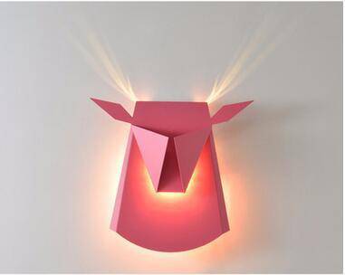 Applique design LED en forme de tête cerf de couleur - vue 8 sur 7