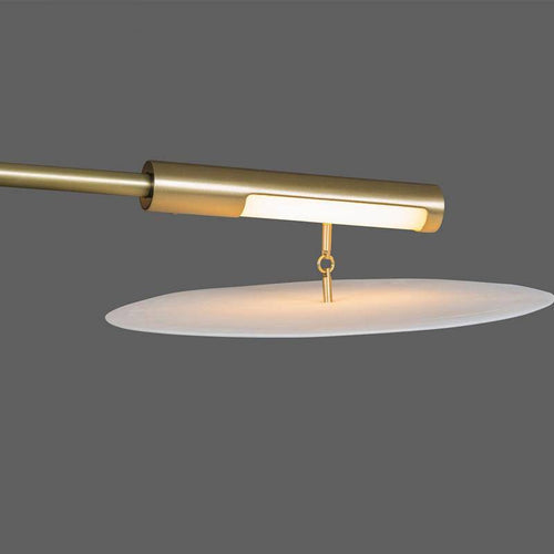 Lustre design LED à branches dorées ou noires et cercles Style - vue 6 sur 9