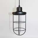 Suspension rétro LED avec cage en métal industriel Light