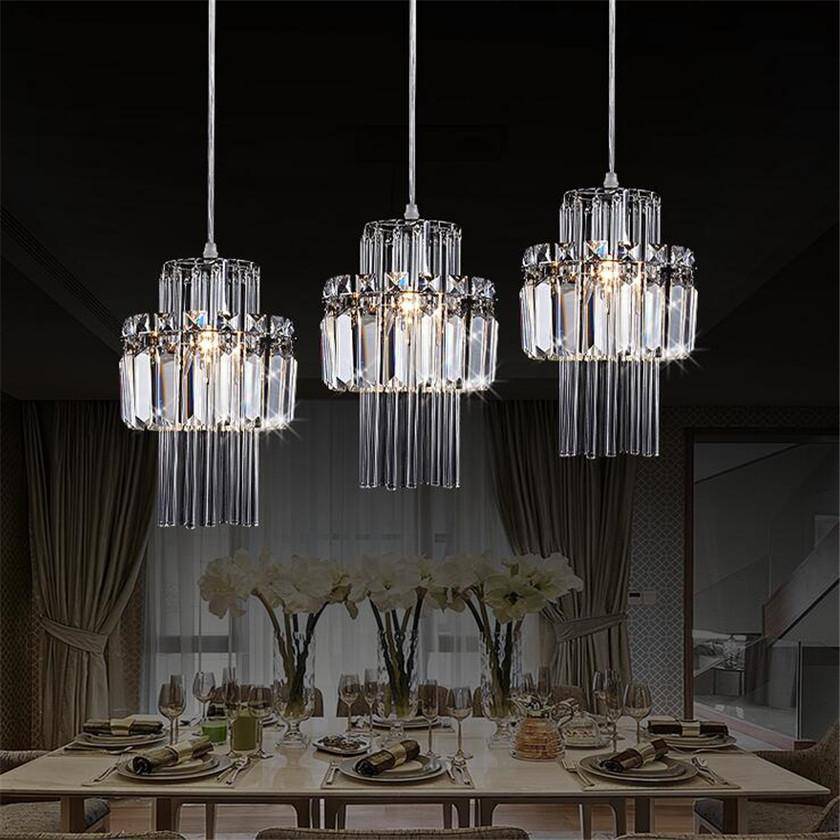 Suspension en cristal style industriel à LED - vue 4 sur 4