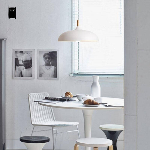 Suspension design LED avec abat-jour arrondi en métal style Sun - vue 5 sur 6