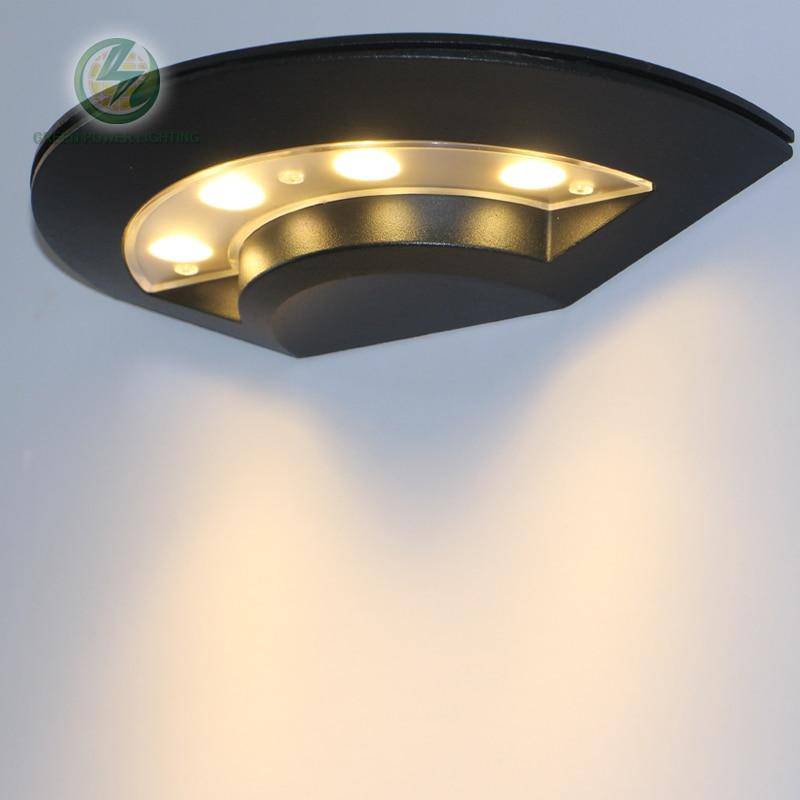 Applique extérieur LED demi-cercle noire Lighting - vue 2 sur 3