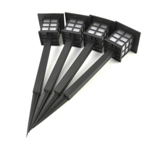 Lampadaire lanterne extérieur LED solaire à piquer Boruit (seule ou par 4) - vue 4 sur 7