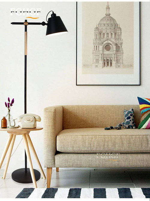 Lampadaire en bois et métal design ajustable Floor - vue 7 sur 8