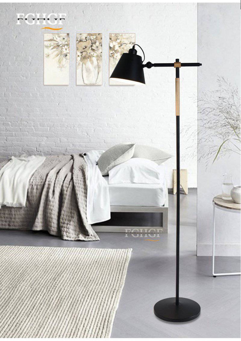Lampadaire en bois et métal design ajustable Floor - vue 4 sur 8