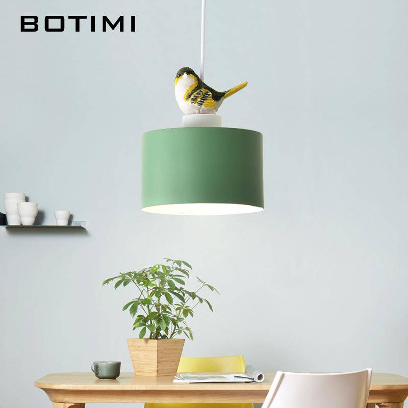 Suspension design LED de couleur avec oiseau Botimi - vue 3 sur 8