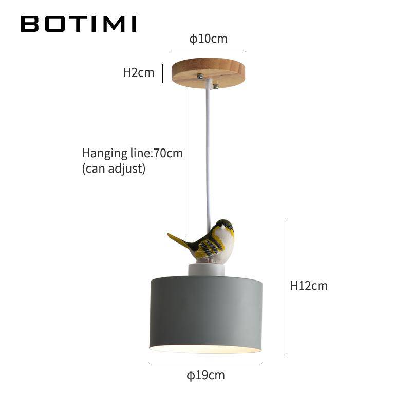 Suspension design LED de couleur avec oiseau Botimi - vue 8 sur 8
