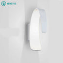 Applique design LED moderne arrondie blanche