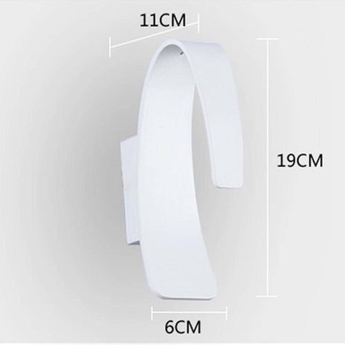 Applique design LED moderne arrondie blanche - vue 5 sur 5