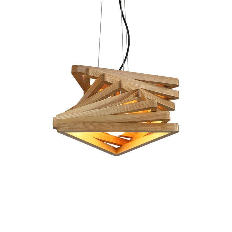 Lustre design triangles en bois Fruit - vue 3 sur 8