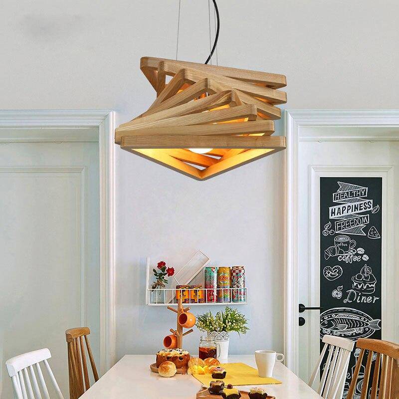 Lustre design triangles en bois Fruit - vue 8 sur 8