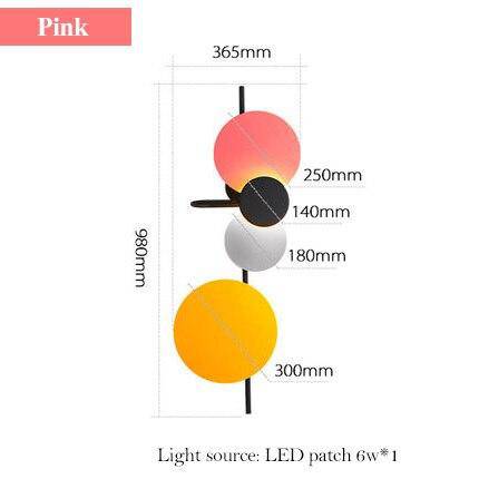Applique murale design à LED avec plusieurs disques métal colorés Lasha - vue 7 sur 9