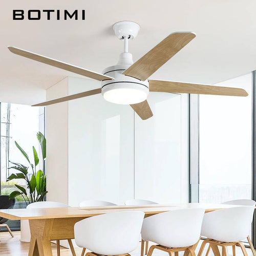 Ventilateur de plafond à LED avec pales en bois Botimi - vue 5 sur 6