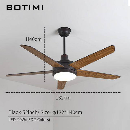 Ventilateur de plafond à LED avec pales en bois Botimi - vue 7 sur 6
