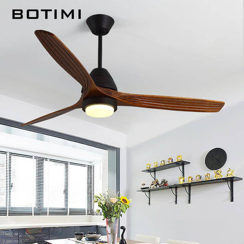 Ventilateur de plafond LED à pales rayés et base colorée - vue 4 sur 8