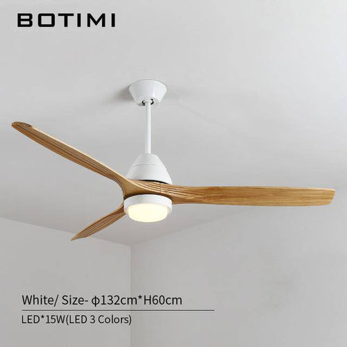 Ventilateur de plafond LED à pales rayés et base colorée - vue 9 sur 8