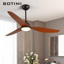Ventilateur de plafond LED à 3 pales en bois