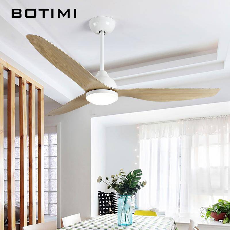 Ventilateur de plafond LED à 3 pales en bois - vue 2 sur 7