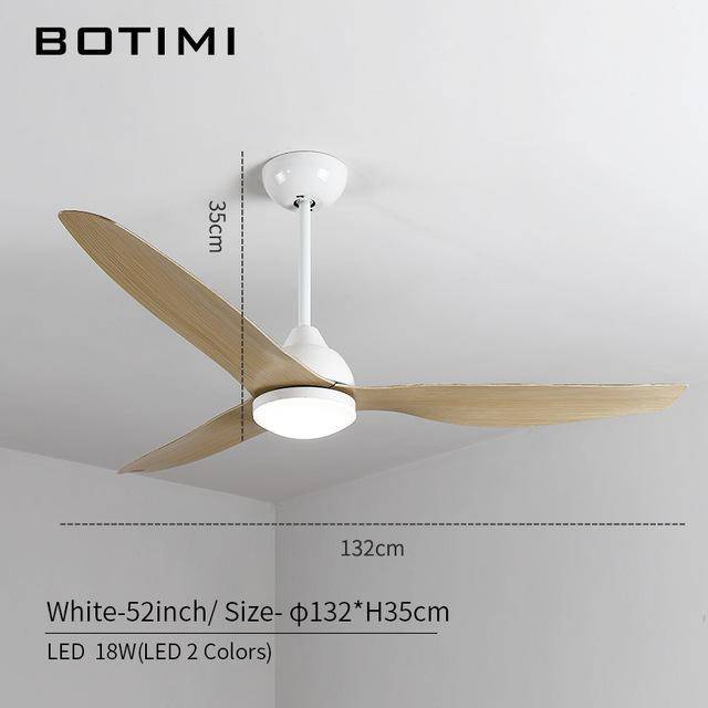 Ventilateur de plafond LED à 3 pales en bois - vue 6 sur 7