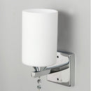 Applique murale LED chromée avec abat-jour cylindrique