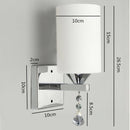 Applique murale LED chromée avec abat-jour cylindrique