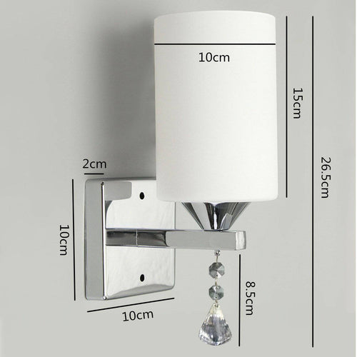 Applique murale LED chromée avec abat-jour cylindrique - vue 4 sur 4