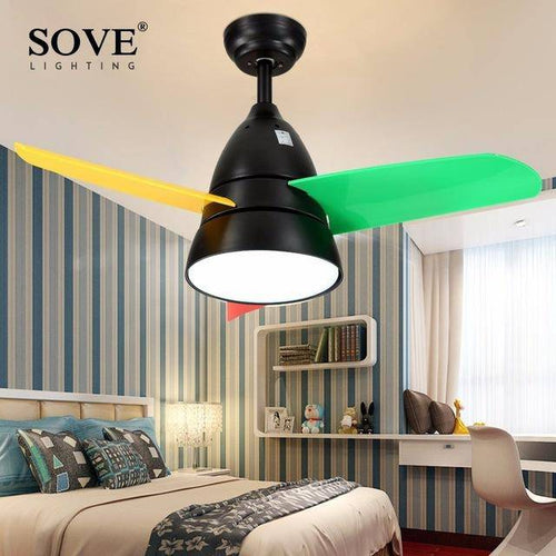 Ventilateur de plafond pour enfant à pales colorées Sove - vue 4 sur 8