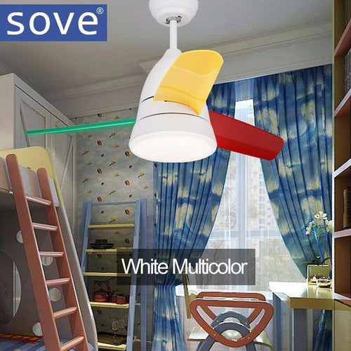 Ventilateur de plafond pour enfant à pales colorées Sove - vue 7 sur 8