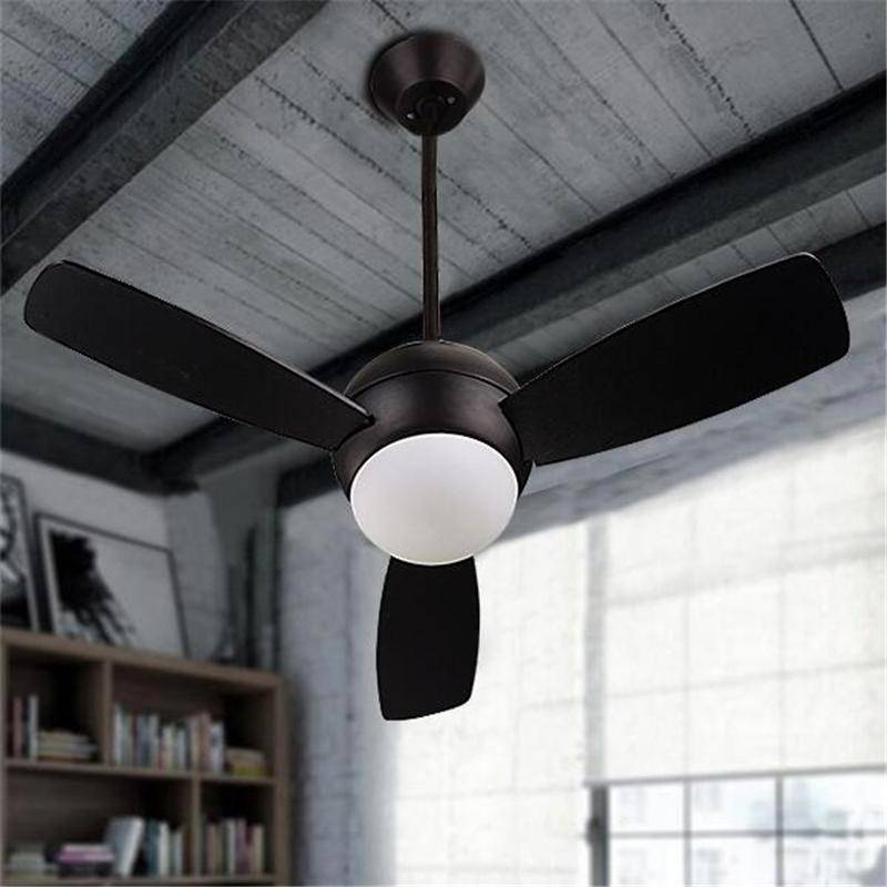 Ventilateur de plafond style industriel (noir ou blanc) - vue 3 sur 3