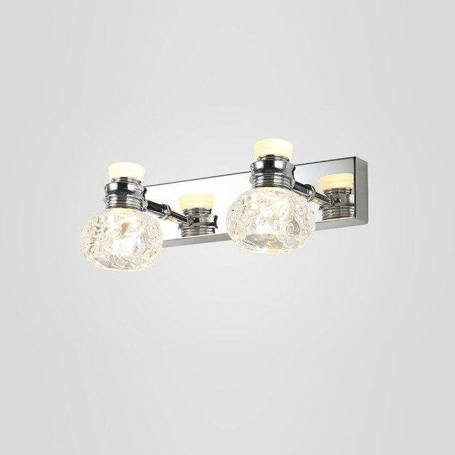 Applique murale LED chromée avec plusieurs lampes en cristal - vue 9 sur 9