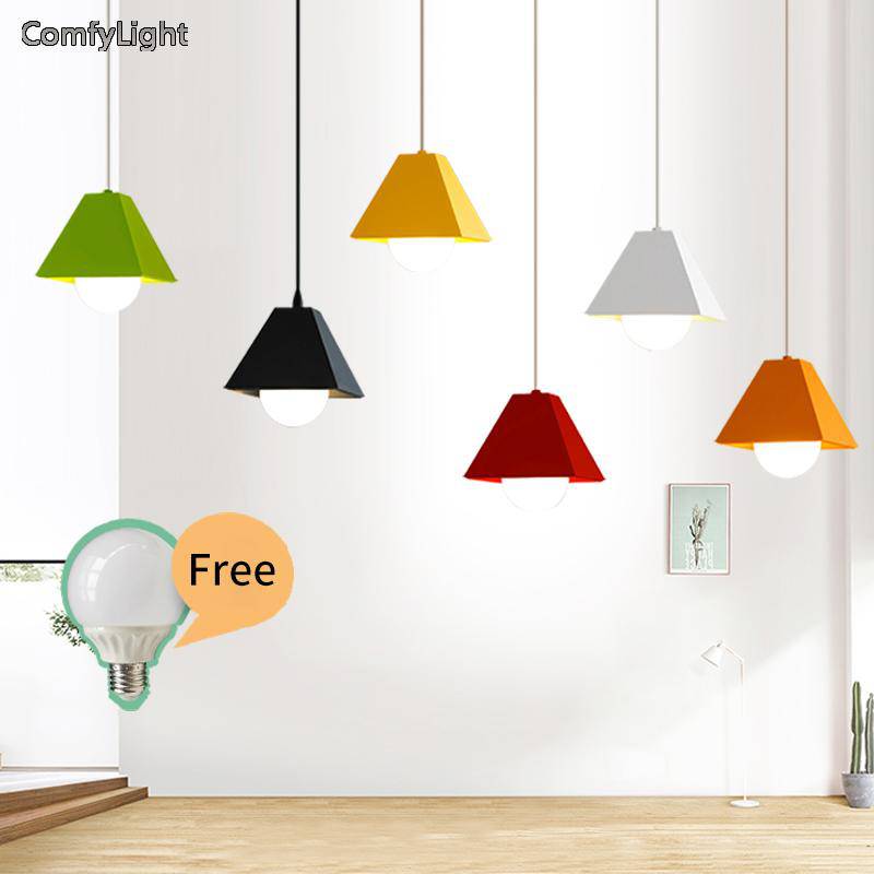 Suspension LED triangulaire de couleur - vue 3 sur 11