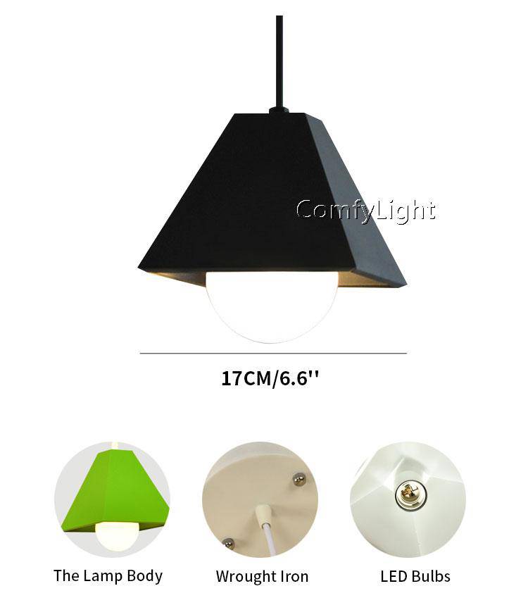 Suspension LED triangulaire de couleur - vue 11 sur 11