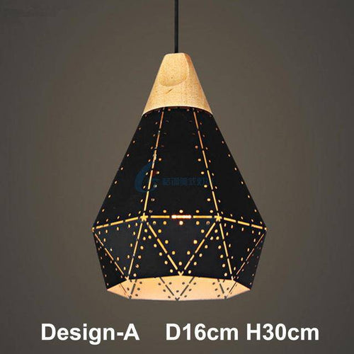 Suspension LED en bois Vintage - vue 4 sur 4