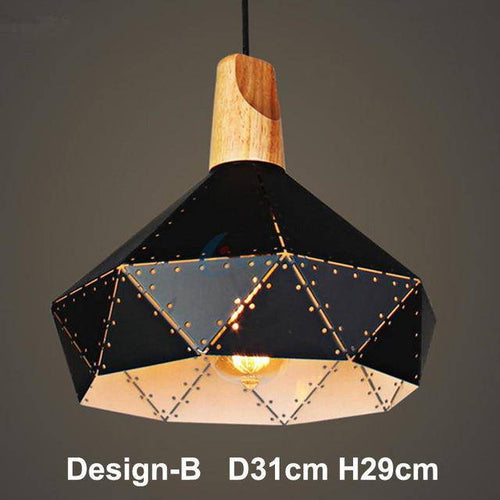 Suspension LED en bois Vintage - vue 5 sur 4