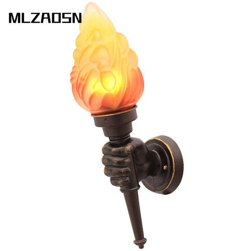 Applique extérieur LED torche dans une main - vue 3 sur 4
