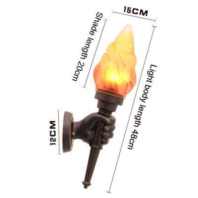 Applique extérieur LED torche dans une main - vue 4 sur 4