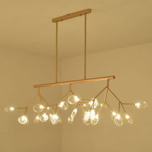 Lustre design moderne LED en bois branches d'arbres (noir ou doré) - vue 6 sur 7