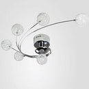 Plafonnier LED chromé avec boules